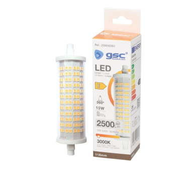 200650063 LAMPARA LED LINEAL R7s 19W 3000K 118mm GSC