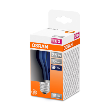 434004 LAMPARA STANDARD LED AZUL E27 2,5W STAR DECOR OSRAM