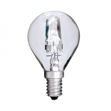 40016 LAMPARA ESFERICA HALOGENA CLARA 28W E14