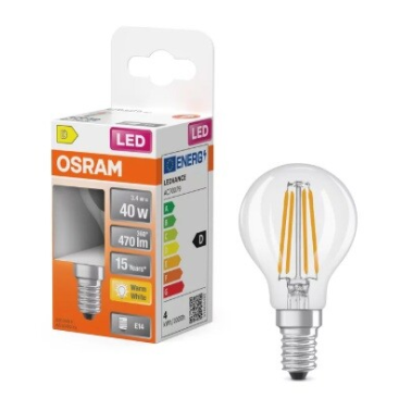 468759 LAMPARA ESFERICA FIL LED E14 3,4W 2700K RETROFIT OSRAM