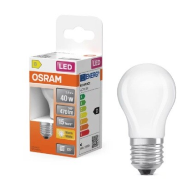 467875 LAMPARA ESFERICA FIL LED MATE E27 3,4W 2700K RETROFIT OSRAM