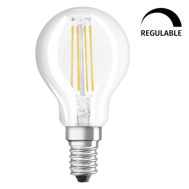 444814 LAMPARA ESFERICA FIL LED REGULABLE E14 3,4W 2700K RETROFIT OSRAM