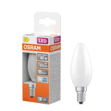 467851 LAMPARA VELA FIL LED MATE E14 3,4W 4000K RETROFIT OSRAM