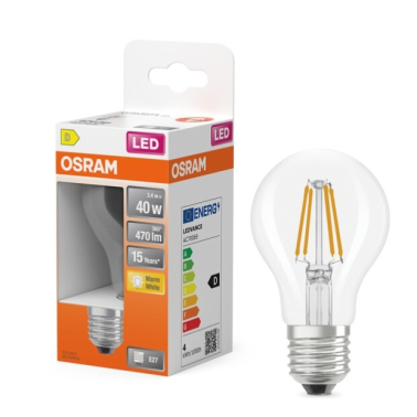 466632 LAMPARA STANDARD FIL LED E27 3,4W 2700K RETROFIT OSRAM