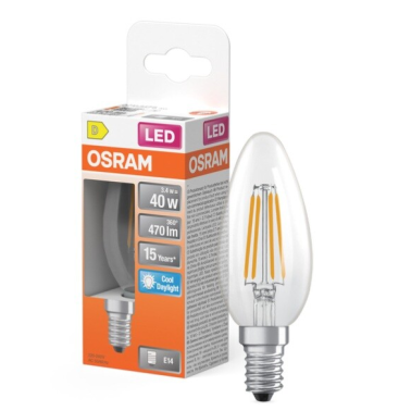 467462 LAMPARA VELA FIL LED E14 3,4W 6500K RETROFIT OSRAM