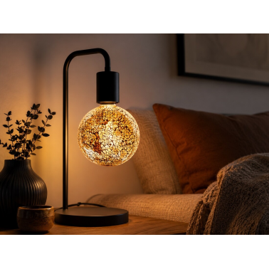 2601966-PL LAMPARA LED TIFFANY E27 3,5W PLATA F-BRIGHT