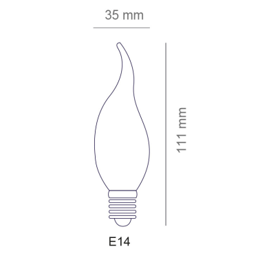 CVLD-4-30 LAMPARA VELA PUNTA LED CRISTAL 4W 3000K