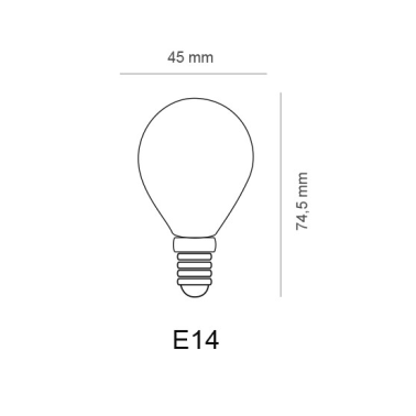 CSF14-4-40 LAMPARA ESF LED CRISTAL 4W E14 4000K
