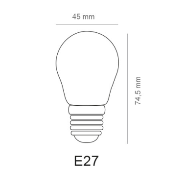 CSF27-4-40 LAMPARA ESF LED CRISTAL 4W E27 4000K