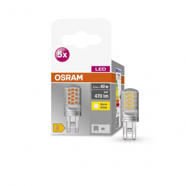 758087 5u LAMPARA LED G9 4,2W 2700K BASE OSRAM