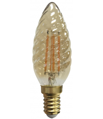 2601986 LAMPARA VELA RIZADA FILAMENTO LED GOLD 4W