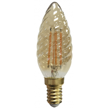 2601986 LAMPARA VELA RIZADA FILAMENTO LED GOLD 4W