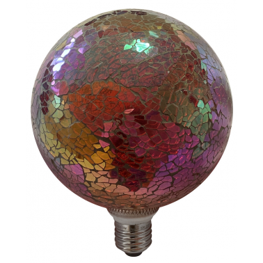 2601280-R LAMPARA LED TIFFANY E27 4W ROJA