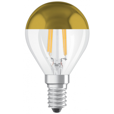 456549 LAMPARA ESFERICA ORO FIL LED E14 4W 2700K RETROFIT MIRROR OSRAM
