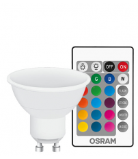 445970 LAMPARA PAR16 LED GU10 2700K+RGB 4,5W C/MANDO RETROFIT OSRAM