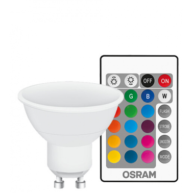 445970 LAMPARA PAR16 LED GU10 2700K+RGB 4,5W C/MANDO RETROFIT OSRAM