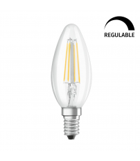 437043 LAMPARA VELA FIL LED REGULABLE E14 5W 2700K RETROFIT OSRAM