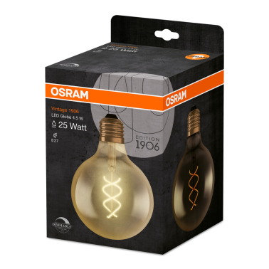 270008 LAMPARA GLOBO FILAMENTO LED REG E27 4,5W 2000K VINTAGE 1906 OSRAM