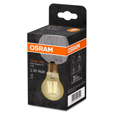 293090 LAMPARA STANDAR FIL LED E27 4W 2400K OSRAM