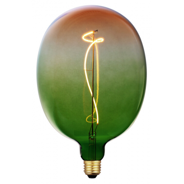 2601271-V LAMPARA G175 FILAMENTO LED DECORATIVO E27 4W 1800K 150Lm VERDE NARANJA EB