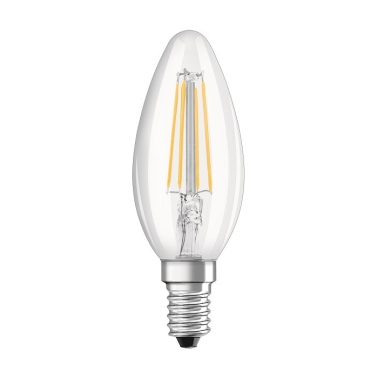 819313 3u LAMPARA VELA FIL LED E14 4W 2700K BASE OSRAM