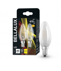 164895 2u LAMPARA VELA FIL LED E14 4W 2700K BELLALUX