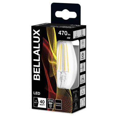 592292 LAMPARA VELA FIL LED E14 4W 4000K BELLALUX