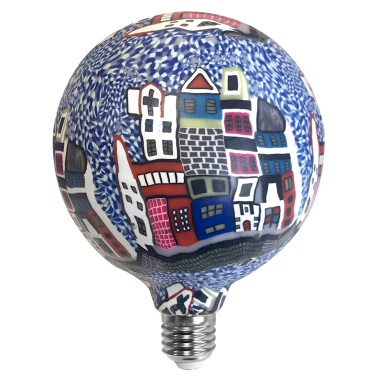 2601291 LAMPARA LED GLOBO CASAS AZUL E27 4W 3000K