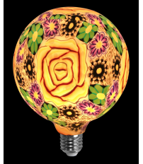 2601292 LAMPARA LED GLOBO FLOR NARANJA E27 4W 3000