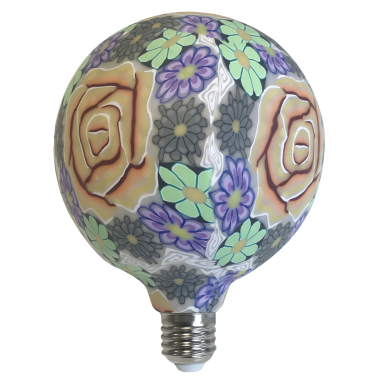 2601292 LAMPARA LED GLOBO FLOR NARANJA E27 4W 3000