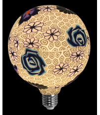2601294 LAMPARA LED GLOBO AZUL/BLANCA E27 4W 3000K