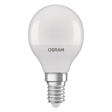 090507 3u LAMPARA ESFERICA LED 4,9W E14 2700K BASE OSRAM