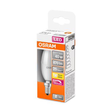 430914 LAMPARA VELA LED REGULABLE E14 5W 2700K SUPERSTAR OSRAM