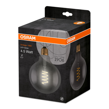 269989 LAMPARA GLOBO FIL LED E27 5W 1800K 125mm VINTAGE SMOKE 1906 OSRAM