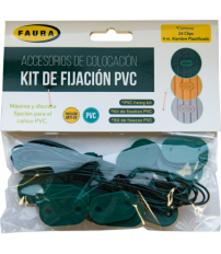 KIT FIJACION PVC VERDE (26CLIPS)