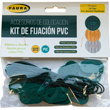 KIT FIJACION PVC ANTRACITA (26CLIPS)