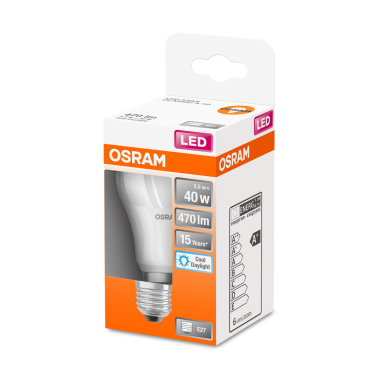 304192  LAMPARA STANDARD LED E27 5,5W 6500K STAR OSRAM