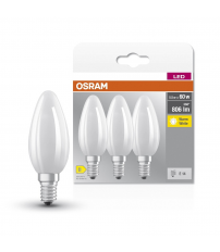 592551 3u LAMPARA VELA FIL LED MATE E14 5,5W 2700K BASE OSRAM