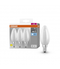 592575 3u LAMPARA VELA FIL LED MATE E14 5,5W 4000K BASE OSRAM