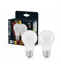 409002 2u LAMPARA STANDARD LED E27 4,9W 2700K BELLALUX
