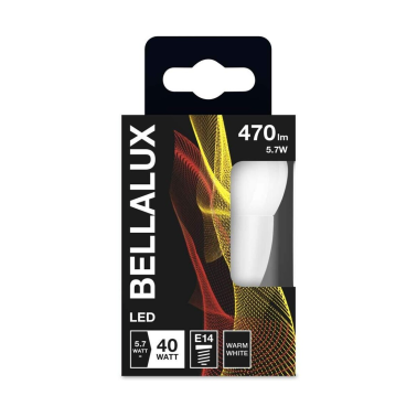 128323 LAMPARA ESFERICA LED 4,9W E14 2700K BELLALUX