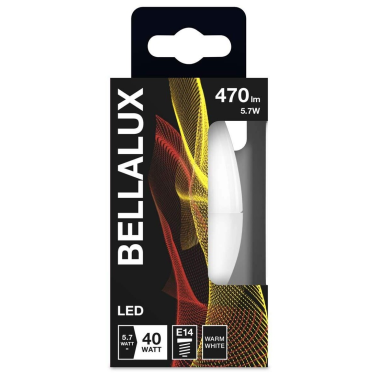 128248 LAMPARA VELA LED 5,7W E14 2700K BELLALUX