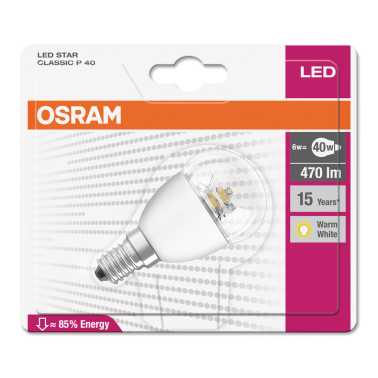 911963 BL LAMPARA ESFERICA LED CLARA 6W 2700K E14