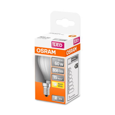 434929 LAMPARA ESFERICA FIL LED MATE E14 6W 2700K RETROFIT OSRAM