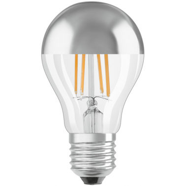 427860 LAMPARA STANDARD PLATA FIL LED E27 6,5W 2700K RETROFIT MIRROR OSRAM