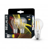 164857 2u LAMPARA STANDARD FIL LED E27 6,5W 2700K BELLALUX