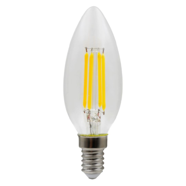 121117 LAMPARA LED VELA CLARA E14 6W 800lm 4000K B&B