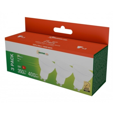 WOJ13265 3ud LAMPARA DICROICA LED GU10 6W 3000K 450Lm SPECTRUM