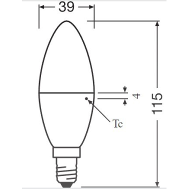 022982 LAMPARA VELA LED E14 7W 4000K STAR OSRAM