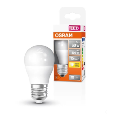 022029 LAMPARA ESFERICA LED E27 7W 6500K STAR OSRAM